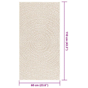Teppich ZIZUR Creme 60x110 cm Jute-Optik