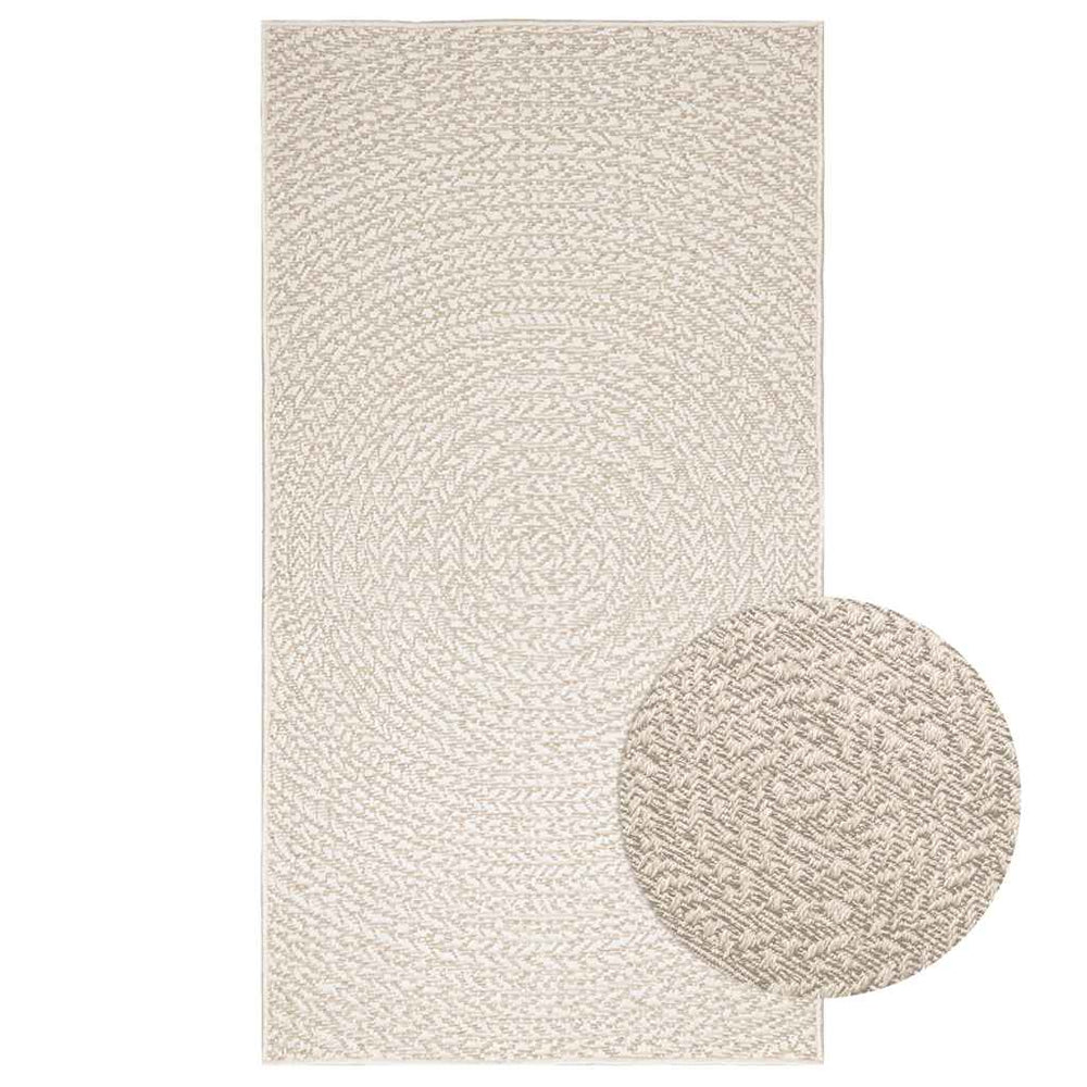 Teppich ZIZUR Creme 80x150 cm Jute-Optik