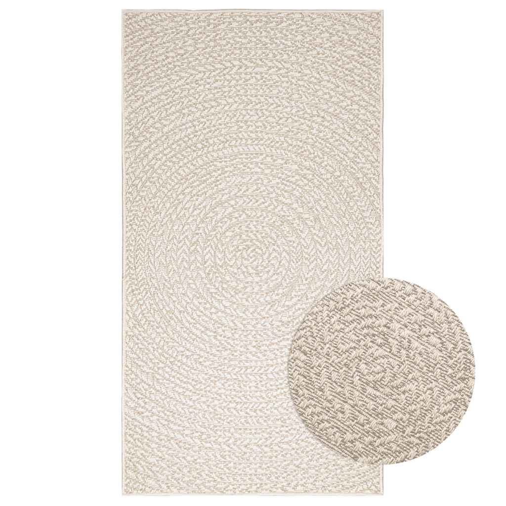 vidaXL Tapis ZIZUR Crème 80x150 cm Effet Jute Intérieur et Extérieur