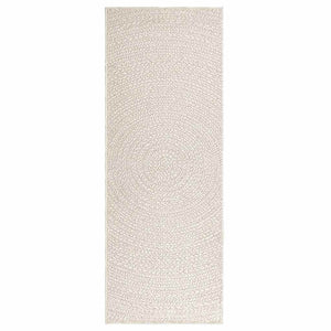 vidaXL Tapis ZIZUR Crème 80x200 cm Aspect Jute Intérieur et Extérieur