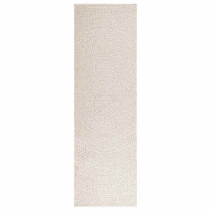 vidaXL Tapis ZIZUR Crème 80x250 cm Effet jute Intérieur et Extérieur