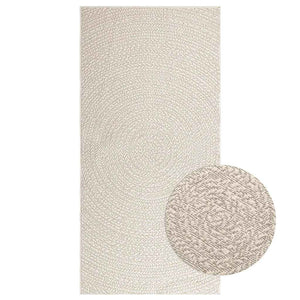 Teppich ZIZUR Creme 100x200 cm Jute-Optik