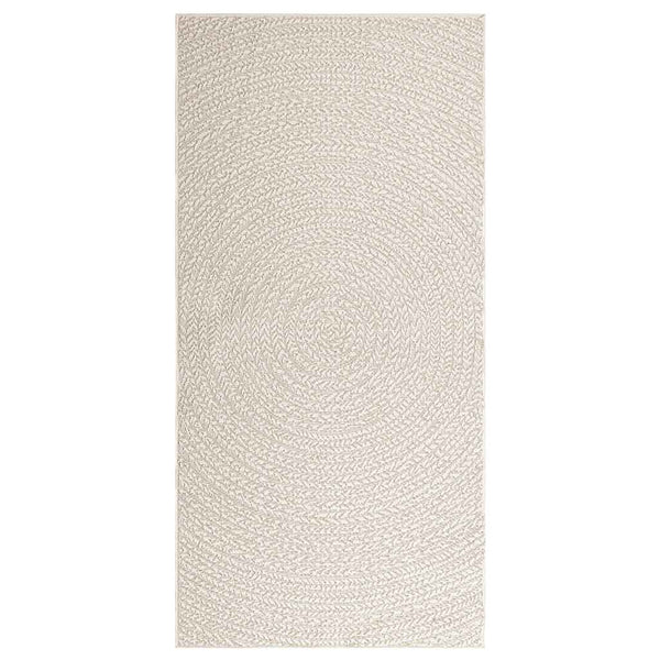 Teppich ZIZUR Creme 100x200 cm Jute-Optik
