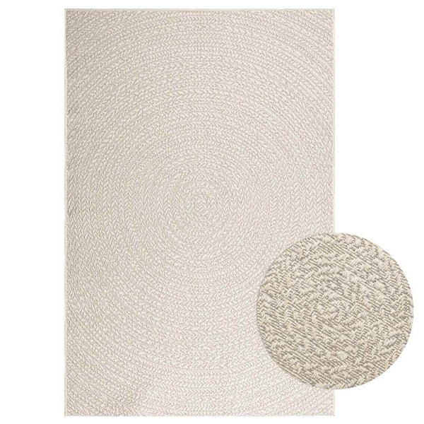 Teppich ZIZUR Creme 140x200 cm Jute-Optik