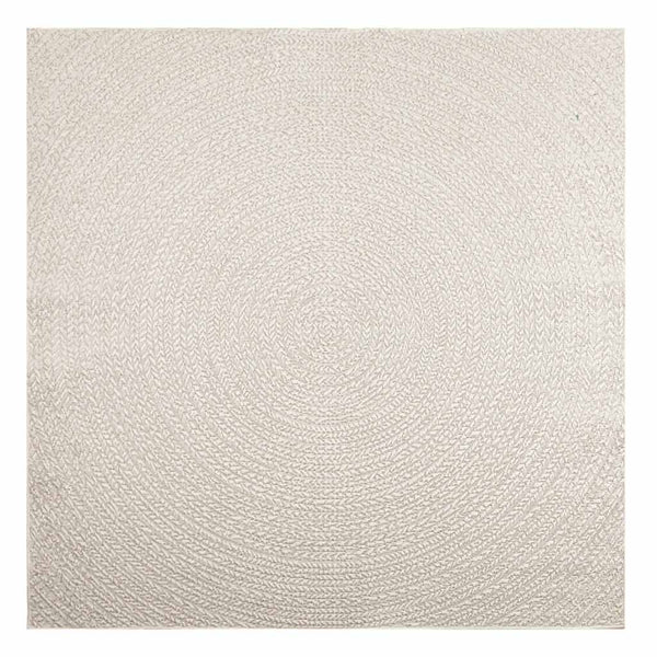 Creme Teppich ZIZUR 200x200 cm Jute-Optik
