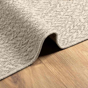 Creme Teppich ZIZUR 200x200 cm Jute-Optik