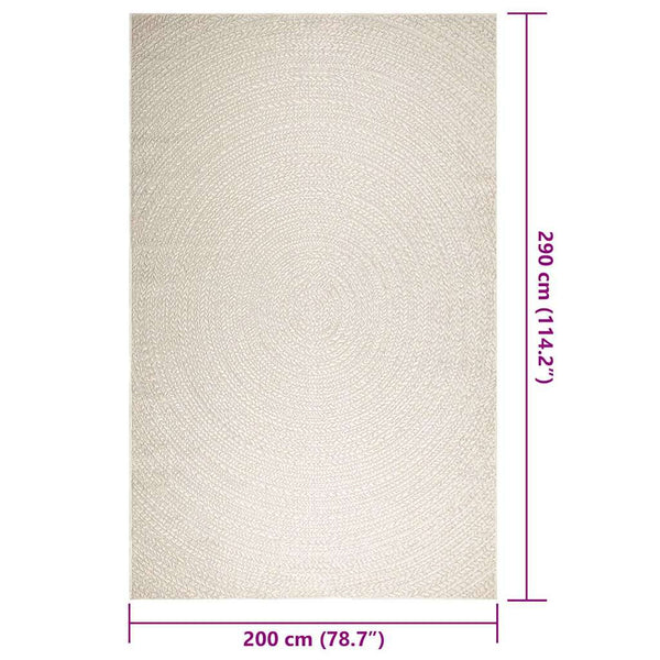 Teppich ZIZUR Creme 200x290 cm Indoor/Outdoor