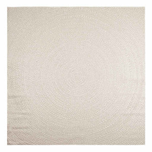 Cremefarbener Teppich ZIZUR, 240x240 cm, Jute-Optik