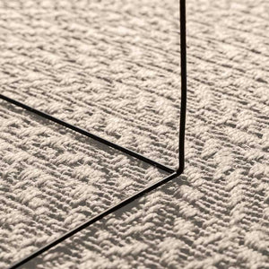 Cremefarbener Teppich ZIZUR, 240x240 cm, Jute-Optik