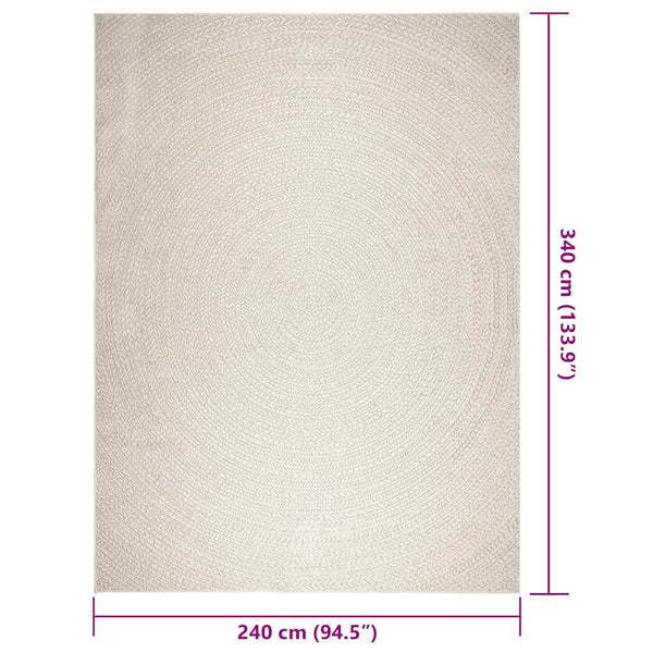 Teppich ZIZUR Creme 240x340 cm Indoor/Outdoor