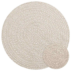 Teppich ZIZUR Creme Ø 90 cm Jute-Optik