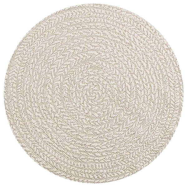 Teppich ZIZUR Creme Ø 90 cm Jute-Optik
