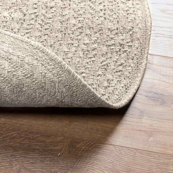 Teppich ZIZUR Creme Ø 90 cm Jute-Optik