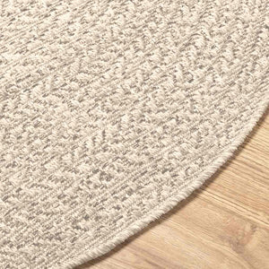 Teppich ZIZUR Creme Ø 90 cm Jute-Optik