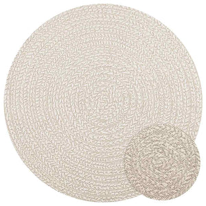 vidaXL Tapis ZIZUR crème Ø 120 cm aspect jute intérieur et extérieur