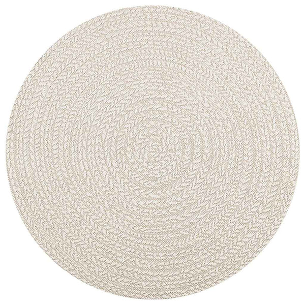vidaXL Tapis ZIZUR crème Ø 120 cm aspect jute intérieur et extérieur