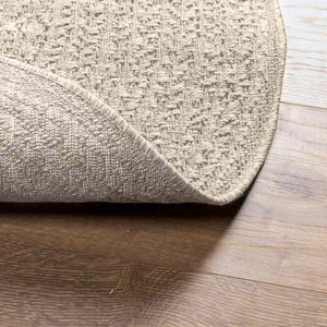 vidaXL Tapis ZIZUR crème Ø 120 cm aspect jute intérieur et extérieur