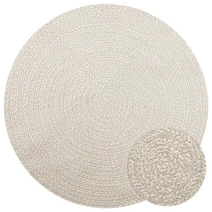 Runder Teppich Creme Ø 160 cm Jute-Optik