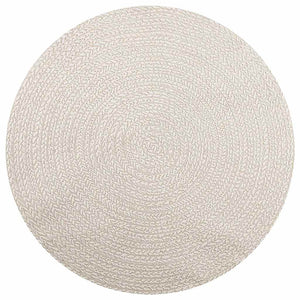 Runder Teppich Creme Ø 160 cm Jute-Optik
