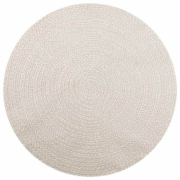 Runder Teppich Creme Ø 160 cm Jute-Optik