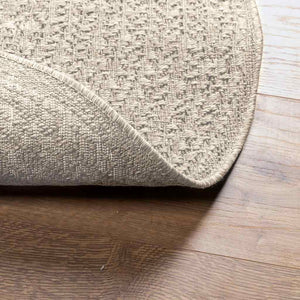 Runder Teppich Creme Ø 160 cm Jute-Optik