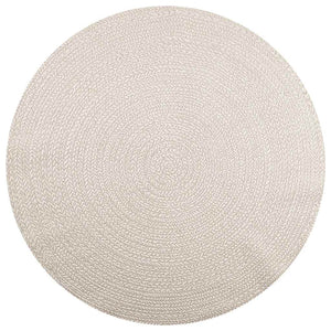 Runder Teppich Creme Ø 200cm Jute-Optik