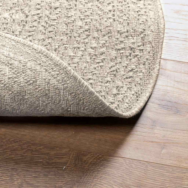 Runder Teppich Creme Ø 200cm Jute-Optik