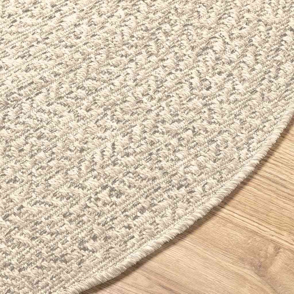 Runder Teppich Creme Ø 200cm Jute-Optik
