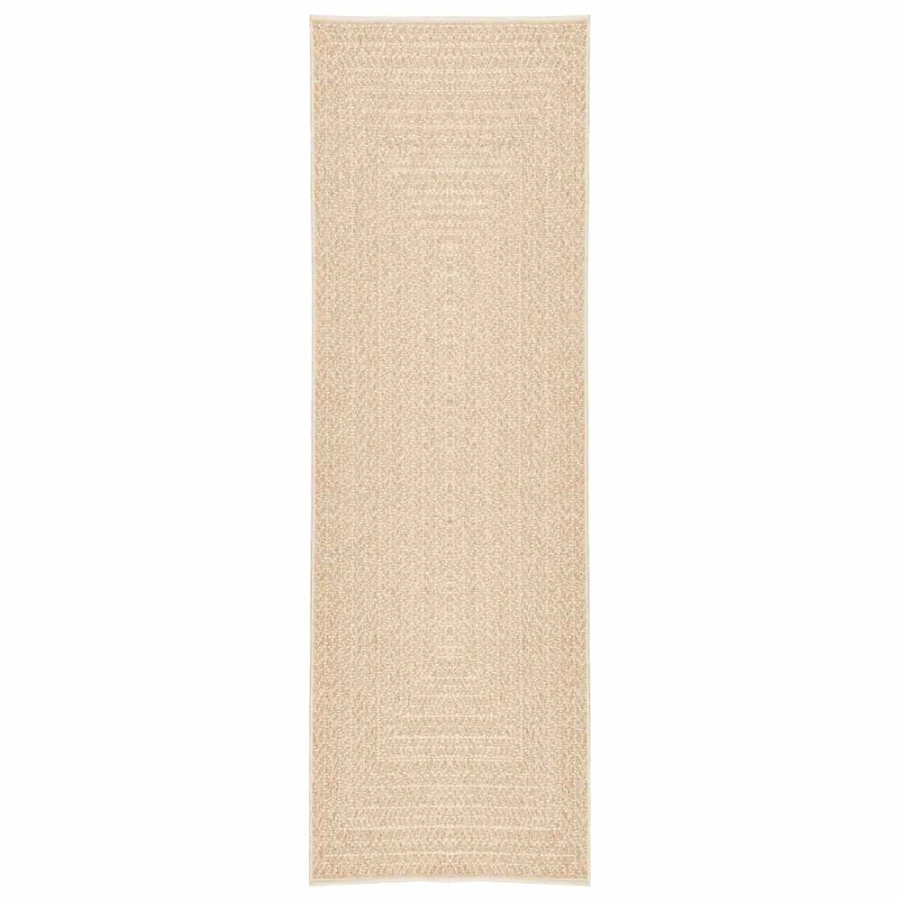 vidaXL ZIZUR Rug Beige 80x250 cm Jute Look Indoor and Outdoor
