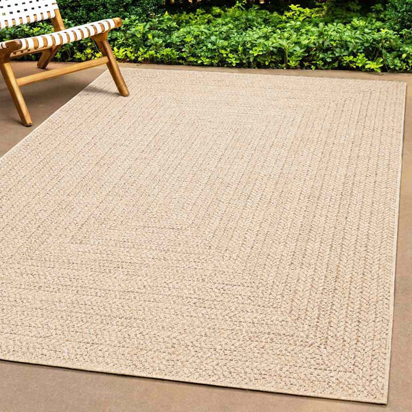 Beiger Teppich ZIZUR, 80x250 cm, Jute-Optik