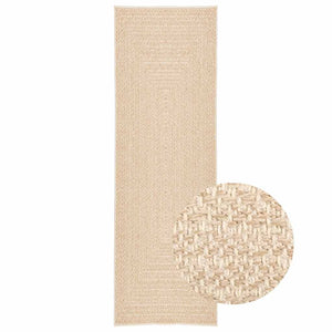 Beiger Teppich ZIZUR, 80x250 cm, Jute-Optik