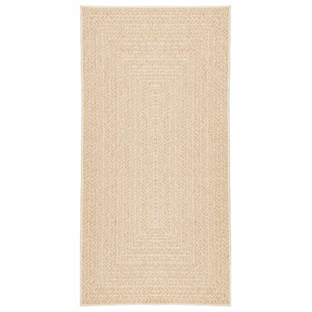 Beiger Teppich ZIZUR, 100x200 cm, Jute-Optik