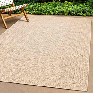 vidaXL Tapis ZIZUR Beige 100x200 cm Aspect Jute Intérieur et Extérieur