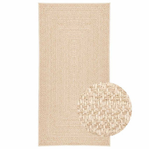 vidaXL Tapis ZIZUR Beige 100x200 cm Aspect Jute Intérieur et Extérieur