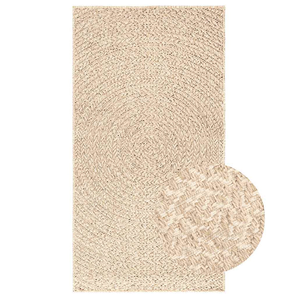 Teppich ZIZUR Beige 60x110 cm Jute-Optik