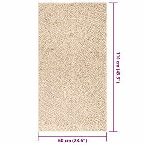 Teppich ZIZUR Beige 60x110 cm Jute-Optik