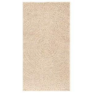 Beiger Jute-Optik Teppich, 80x150 cm, Innen/Aussen