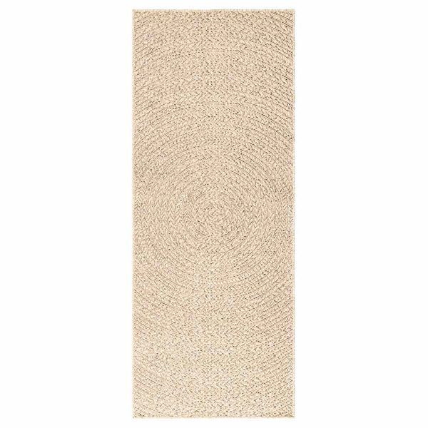 Beiger Jute-Optik Teppich 80x200 cm Indoor/Outdoor