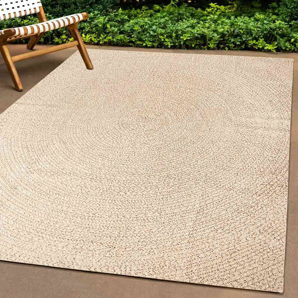 Beiger Jute-Optik Teppich 140x200 cm
