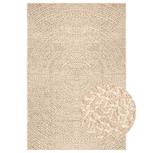 Beiger Jute-Optik Teppich 140x200 cm