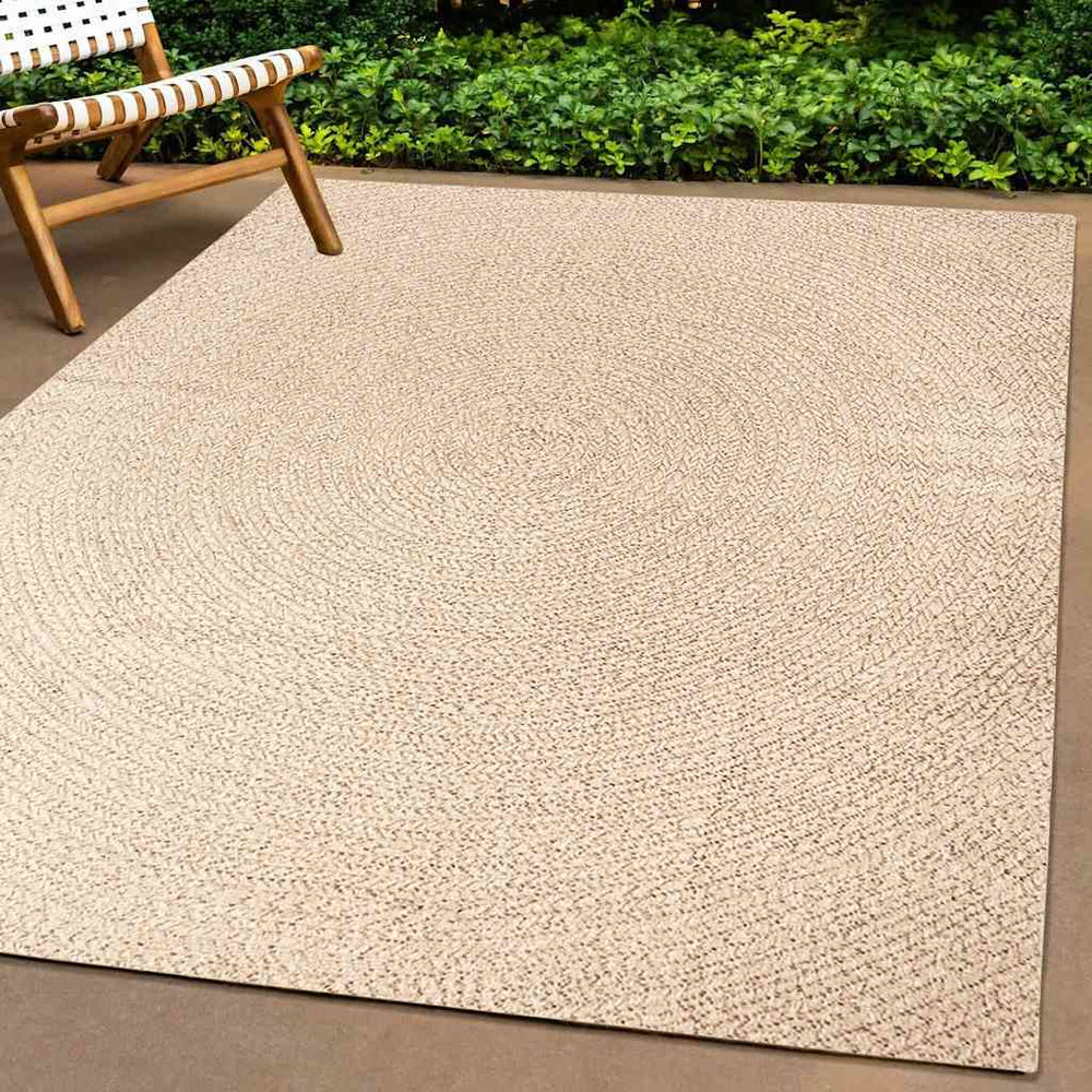 Beiger Jute-Optik Teppich ZIZUR 240x340 cm