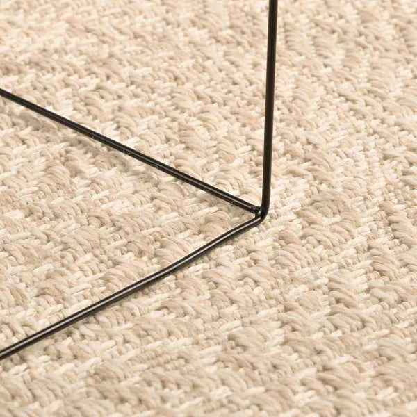 vidaXL Tapis ZIZUR Beige Ø 90 cm Aspect Jute Intérieur et Extérieur