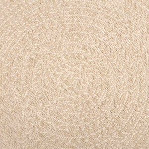 vidaXL Tapis ZIZUR Beige Ø 90 cm Aspect Jute Intérieur et Extérieur
