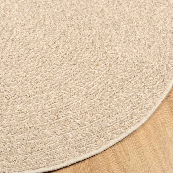 vidaXL Tapis ZIZUR Beige Ø 90 cm Aspect Jute Intérieur et Extérieur