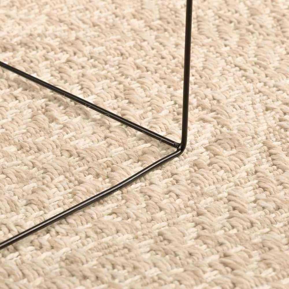 Runder Teppich ZIZUR Beige Ø120cm, Innen/Aussen