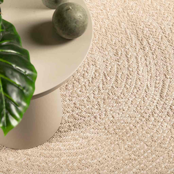 Beiger Jute-Optik Teppich Ø 160cm