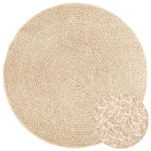 Beiger Jute-Optik Teppich Ø 160cm