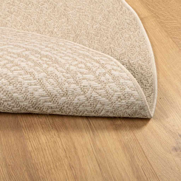 Beiger Jute-Optik Teppich Ø 160cm