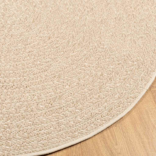 Beiger Jute-Optik Teppich Ø 160cm