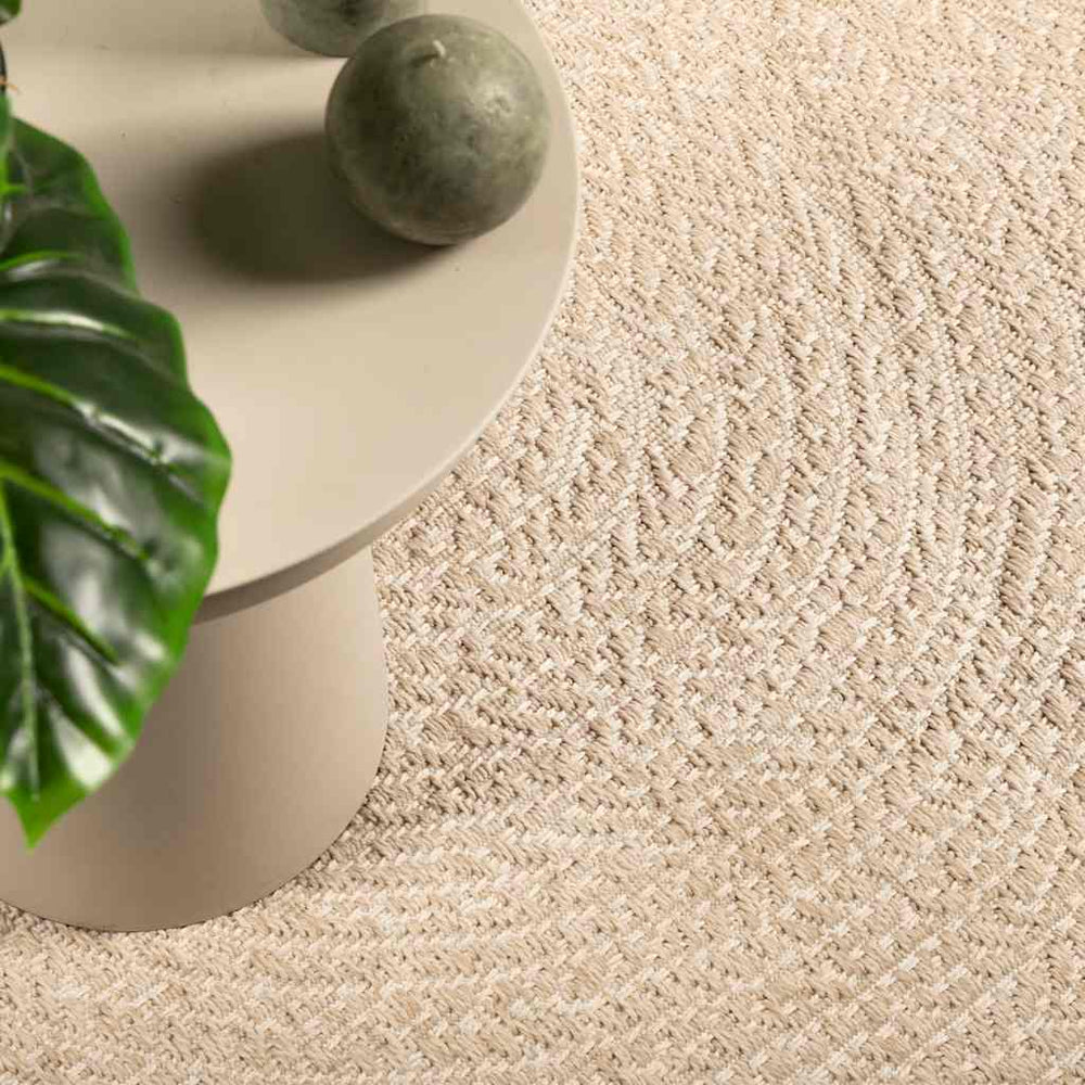 vidaXL ZIZUR Beige Rug Ø 200 cm Jute Look Indoor and Outdoor